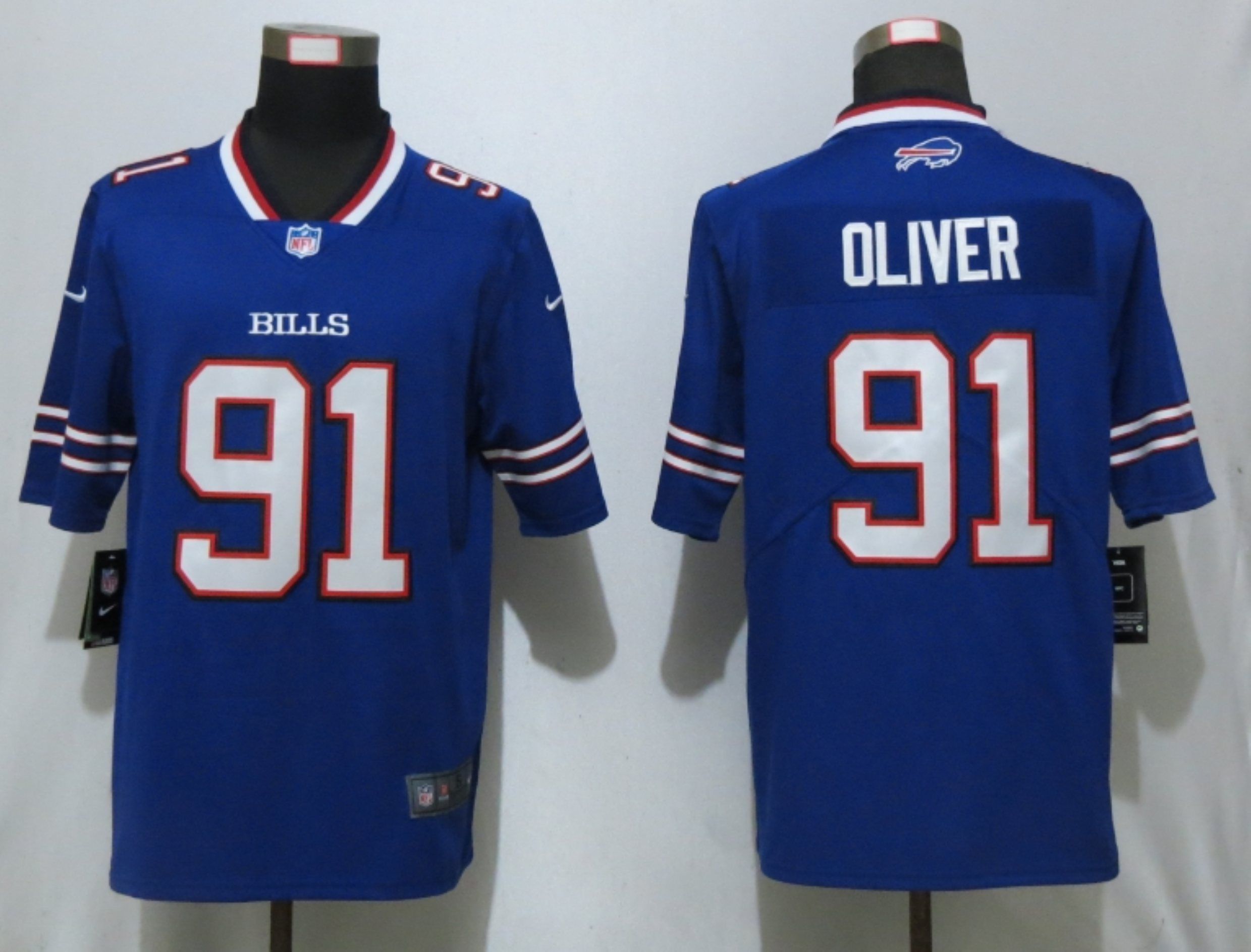 Men Buffalo Bills #91 Oliver Blue Nike Vapor Untouchable Limited Playe NFL Jerseys